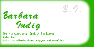 barbara indig business card